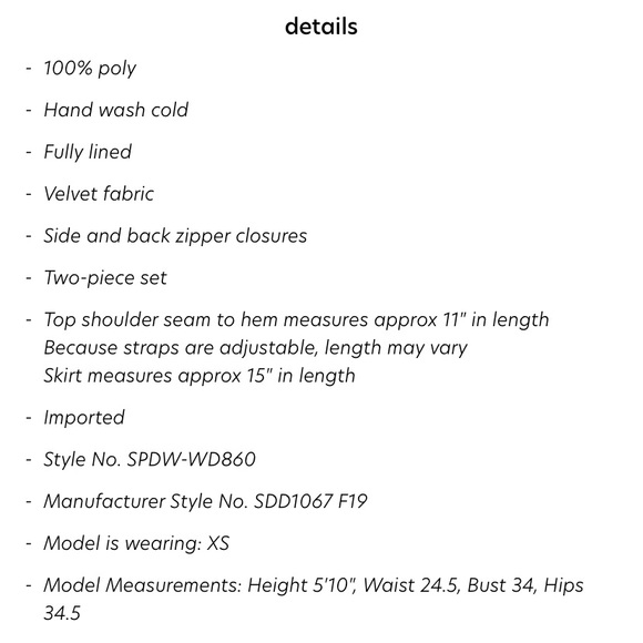 NWT- Sold Out- superdown Cole Cami Set- Small - Picture 4 of 5